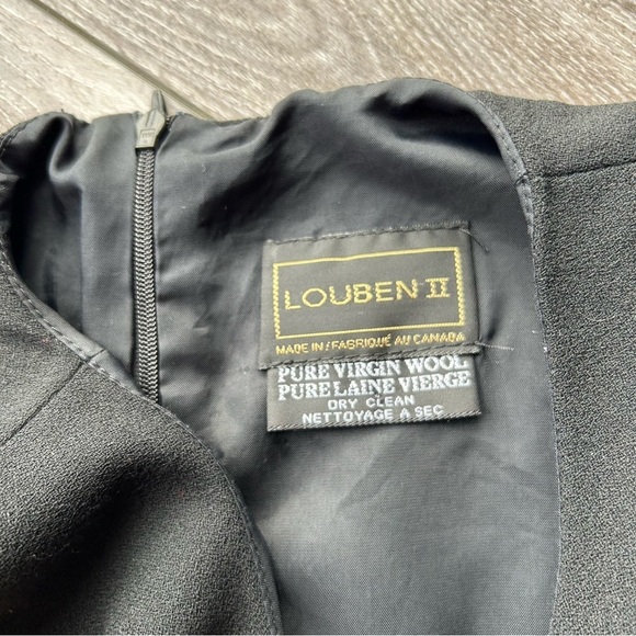 Vintage Louben Pure  Wool Sleeveless Sheath Dress - Picture 8 of 11